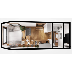 Moon Long - Tiny House Bois 12,9m² | Tiny House Market